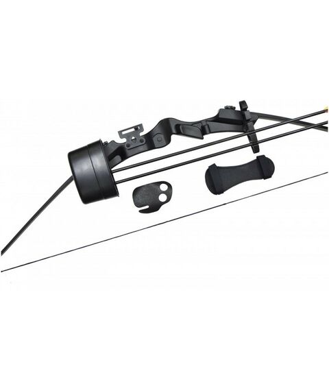 Луки и арбалеты: Лук рекурсивный  Man Kung RB007 20lbs, стрелы 2шт., кивер, крага, крепеж, черный фотографии