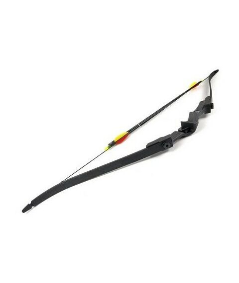 Луки и арбалеты: Лук рекурсивный  Man Kung RB007 20lbs, стрелы 2шт., кивер, крага, крепеж, черный фотографии