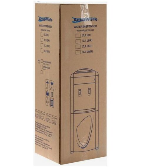 Кулеры для воды: Кулер для воды Aqua Work 0.7LDR напольный, электронный, «push» - кран, белый [23061] фотографии