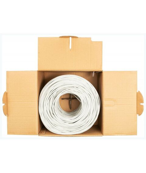 Кабель и разъемы: Кабель сетевой BURO UTP, cat.5E, 305м, 4 пары 0.45мм, CCA, одножильный (solid), серый [BU-CCA-045] фотографии