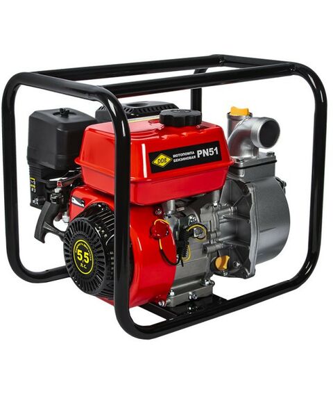 Мотопомпы: Мотопомпа бензиновая DDE PN51 d=50мм, 416 л/мин, 30м напор, 6м забор, 24кг фотографии