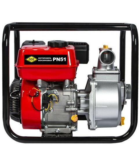 Мотопомпы: Мотопомпа бензиновая DDE PN51 d=50мм, 416 л/мин, 30м напор, 6м забор, 24кг фотографии