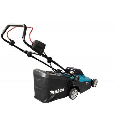 Газонокосилки: Газонокосилка аккумуляторная Makita DLM382 Li-ion 36В, B=38см, Н=20-75мм, 40л, 2х3Ач, 15кг фотографии