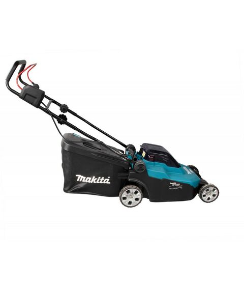 Газонокосилки: Газонокосилка аккумуляторная Makita DLM382 Li-ion 36В, B=38см, Н=20-75мм, 40л, 2х3Ач, 15кг фотографии