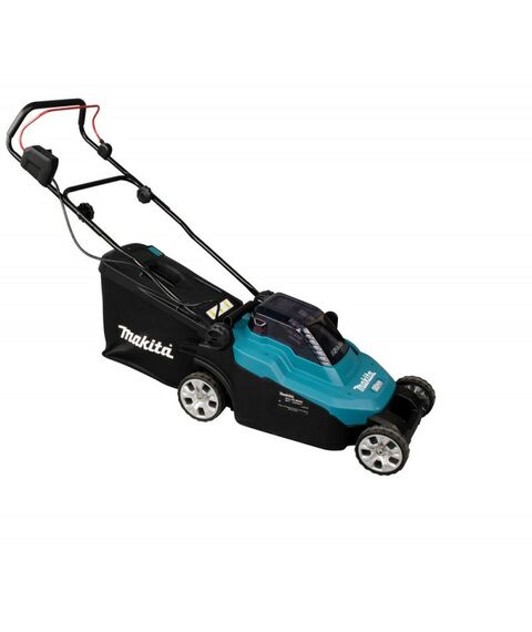 Газонокосилки: Газонокосилка аккумуляторная Makita DLM382 Li-ion 36В, B=38см, Н=20-75мм, 40л, 2х3Ач, 15кг фотографии