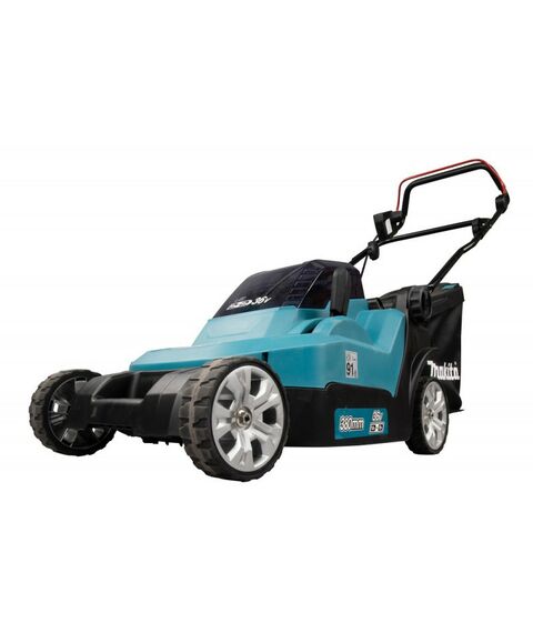 Газонокосилки: Газонокосилка аккумуляторная Makita DLM382 Li-ion 36В, B=38см, Н=20-75мм, 40л, 2х3Ач, 15кг фотографии