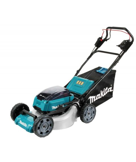 Газонокосилки: Газонокосилка аккумуляторная самоходная Makita DLM462 Li-ion 36В, B=46см, Н=20-100мм, 60л, 2х5Ач, 39кг фотографии