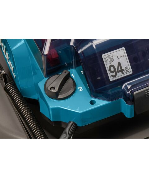 Газонокосилки: Газонокосилка аккумуляторная самоходная Makita DLM462 Li-ion 36В, B=46см, Н=20-100мм, 60л, 2х5Ач, 39кг фотографии