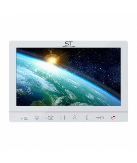 Домофоны: Домофон ST ST-M200/10 (S/SD) белый 10" TFT LCD, цветной, 1024*600, CVBS/TVI/CVI/AHD (720Р/960P/1080P), интерком, автоответчик фотографии