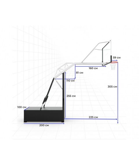 Баскетбол: Баскетбольная мобильная стойка DFC STAND72GP ROLITE фотографии