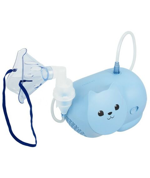 Ингаляторы (небулайзеры): Ингалятор компрессорный детский Omron Neko Kat (KRU) голубой фотографии