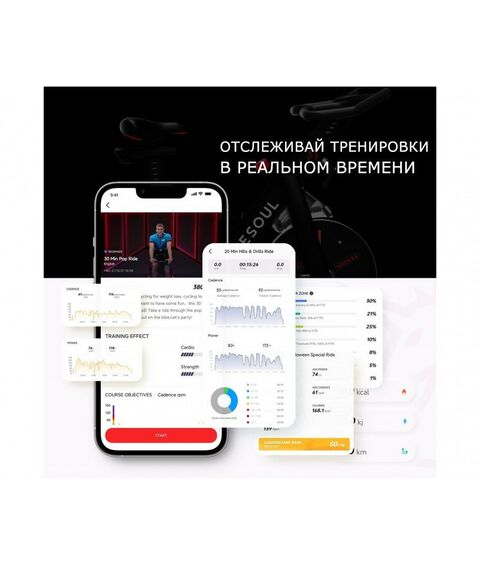 Велотренажеры: Велотренажер Yesoul BS3-B черный фотографии