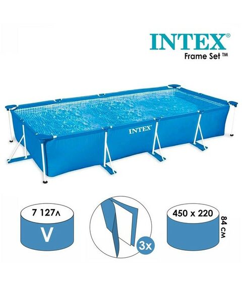 Бассейны: Бассейн Intex RECTANGULAR FRAME SET 450*220*84 см [28273NP] фотографии