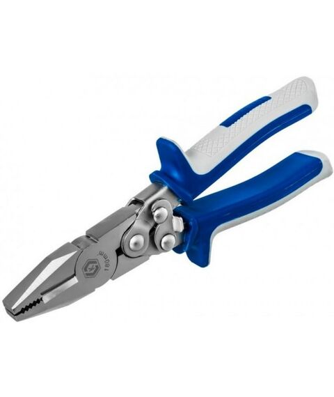 Столярно-слесарный инструмент: Пассатижи Кобальт 244-179 рычажные 180 мм, CR-V, подвес фотографии