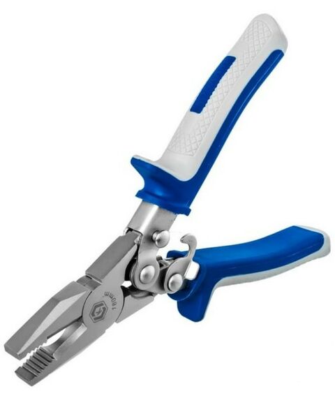 Столярно-слесарный инструмент: Пассатижи Кобальт 244-179 рычажные 180 мм, CR-V, подвес фотографии