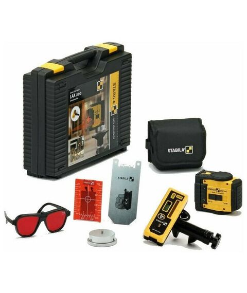 Нивелиры: Уровень Stabila LAX 200 Set + уровень 196-2 Led 60 см фотографии