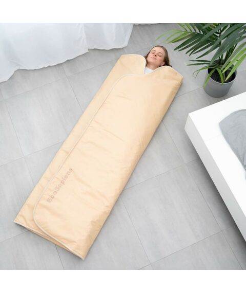 Электропростыни и одеяла: Термоодеяло для обертывания и инфракрасной сауны EcoSapiens Infrasauna 220х180 см бежевое фотографии