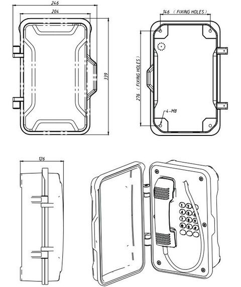 Взрывозащищенные телефоны: Промышленный SIP-телефон J&R JREX101-CB-SIP фотографии