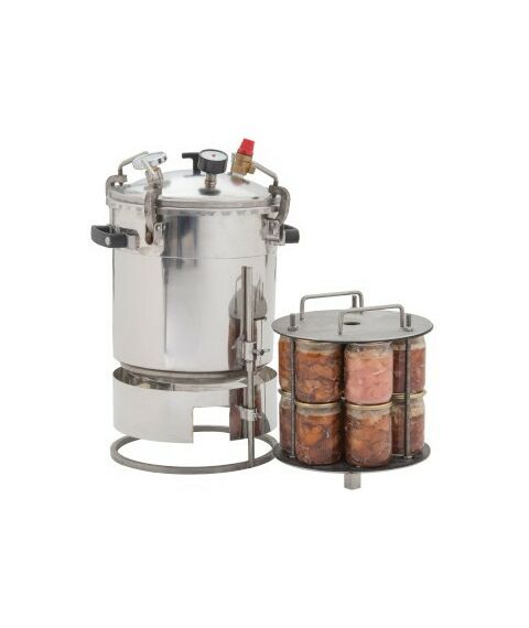 Автоклавы:  Газовый автоклав "Походный" 22 л с защитной юбкой и направляющей для горелки фотографии