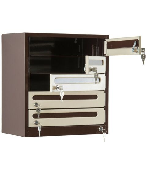 Почтовые ящики:  Почтовый ящик АнтиСпам 5 секций кор/беж фотографии