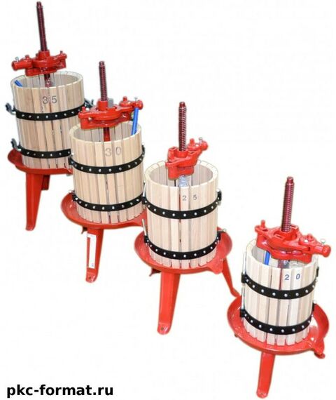 Прессы для отжима:  Пресс домкратный d45 96 л корзина из дерева фотографии