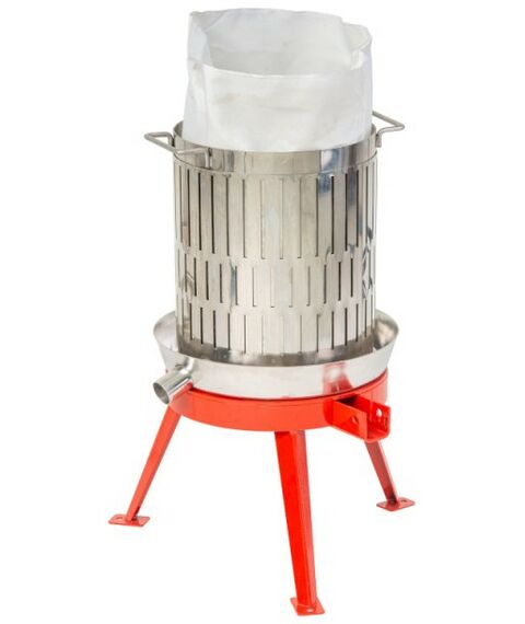 Прессы для отжима:  Пресс ручной (винтовой) «Муромец М» 12 л корзина из нерж.стали фотографии