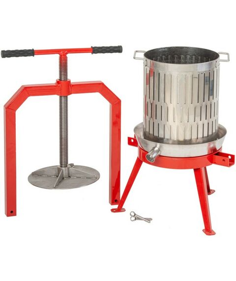 Прессы для отжима:  Пресс ручной (винтовой) «Муромец» 29 л корзина из нерж.стали фотографии