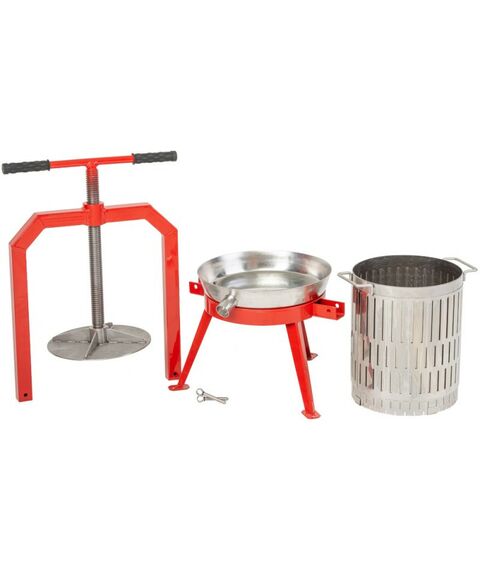 Прессы для отжима:  Пресс ручной (винтовой) «Муромец» 29 л корзина из нерж.стали фотографии