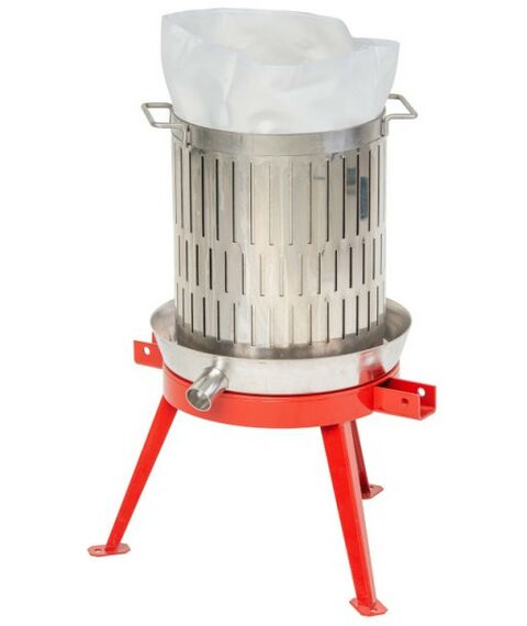 Прессы для отжима:  Пресс ручной (винтовой) «Муромец» 29 л корзина из нерж.стали фотографии