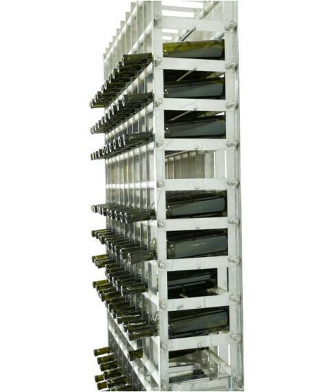 Стеллажи для хранения бутылок:  Стеллаж для 100 винных бутылок нерж.сталь фотографии