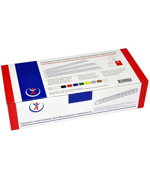 Пружины для переплета:  Пружина пластиковая 6 мм, 25л., черная, 100 шт фотографии