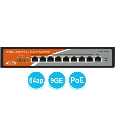 Беспроводные сети: Аппаратный контроллер Wi-Tek WI-AC108P фотографии
