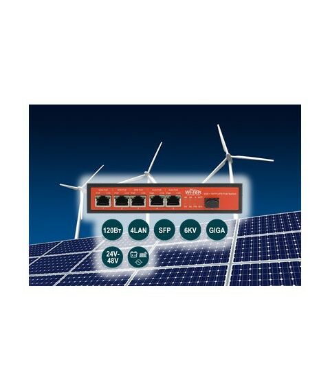 Коммутаторы, маршрутизаторы, межсетевые экраны: Неуправляемый гигабитный коммутатор Wi-Tek WI-PS306GF-UPS фотографии