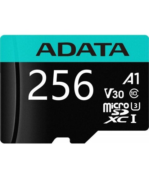 Secure Digital карты: Карта памяти microSDHC AData Premier Pro 256 Gb UHS-I U3, 100 МБ/с, Class 10, переходник SD [AUSDX256GUI3V30SA2-RA1] фотографии