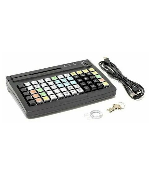 POS клавиатуры: Программируемая клавиатура АТОЛ KB-60-KU (rev.2) черная c ридером магнитных карт на 1-3 дорожки [42290] фотографии