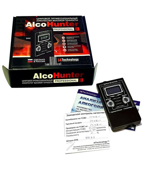 Диагностические приборы: Алкотестер i4Technology AlcoHunter Professional+ фотографии