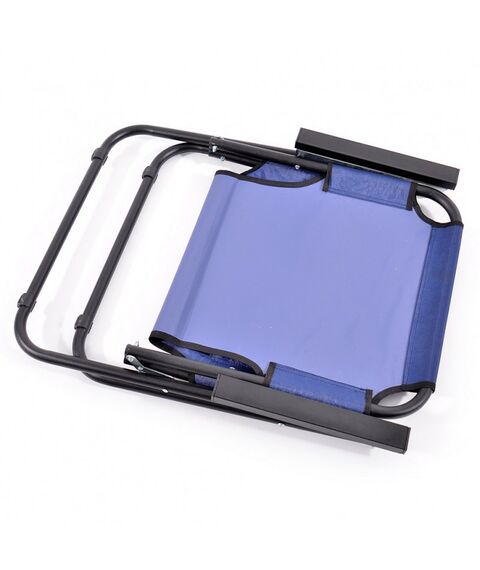 Кемпинговая мебель: Шезлонг НПО КЕДР SK-08B сталь, цвет синий, до 110кг фотографии