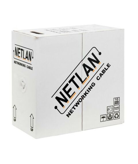 Кабель и разъемы: Кабель Netlan EC-UF004-5E-PE-BK F/UTP 4 пары, Кат.5е, внешний, PE -40C, одножильный, 100МГц, черный, 305м фотографии