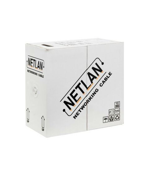 Кабель и разъемы: Кабель Netlan EC-UU004-5E-PE-BK U/UTP 4 пары, Кат.5е, внешний, PE -40C, одножильный, 100МГц, черный, 305м чистая медь фотографии
