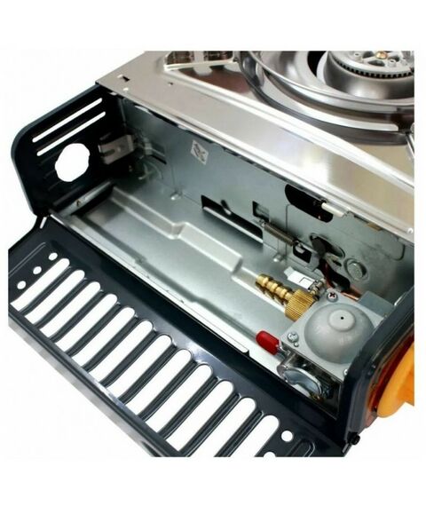 Лампы, горелки, плиты: Плита газовая двухкомфорочная  TOURIST TWIN-HIT с переходником [TW-850] фотографии