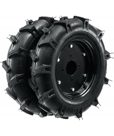 Навесное оборудование для мотоблоков и культиваторов: Колеса пневматические для мотоблоков Зубр КП-2 4.00-10, 2 шт [707106-2] фотографии