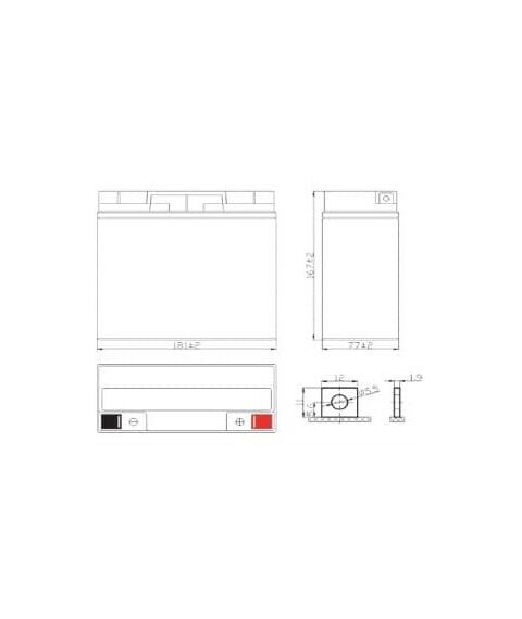 Аккумуляторы для ИБП и охранных систем: Батарея для ИБП Delta GEL 12-20 12В 20Ач фотографии