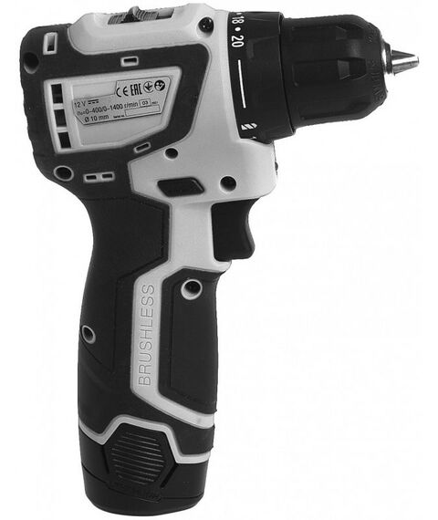 Дрели и шуруповерты: Аккумуляторная бесщет.дрель-шуруповерт Интерскол ДА-10/12В Li-ion, кейс, 2*2Ач [687.2.2.70] фотографии