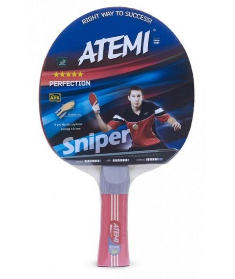 Настольный теннис: Набор н/теннис Atemi Sniper APS 1 ракетка + чехол + 2 мяча *** фотографии