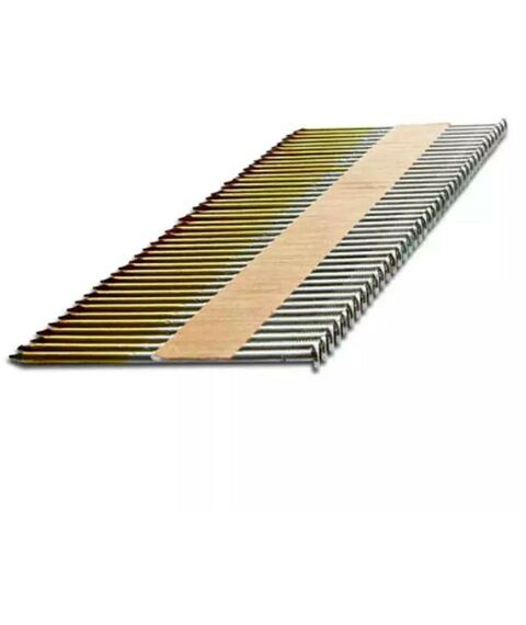 Гвозди прямого монтажа:  Реечные гвозди по дереву на бумажной кассете тип D34 2,87х50 RIBrt (кольц.накат.) упаковка 3000 шт. [28750RIBrt] фотографии