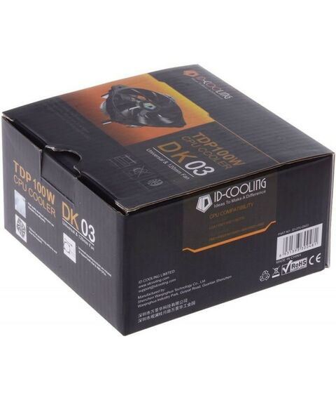 Вентиляторы и охлаждение: Кулер для процессора ID-Cooling ID-CPU-DK-03 3пин, 775/1155/AM2/AM3/FM2, 26.4дБ, 1600об/мин, Al фотографии