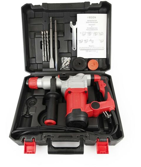 Перфораторы: Перфоратор EDON RH-36/1550 1.5кВт, 4Дж, 2реж, 5кг, кейс [1001040901] фотографии