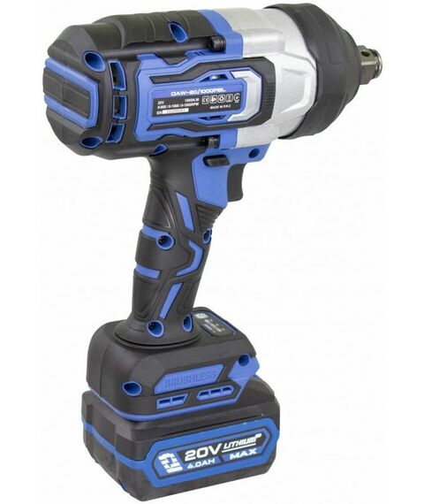 Гайковерты, отвертки: Гайковерт аккумуляторный ударный REDBO OAW-20/1000PBL Li-ion 20В, 1000Нм, 1900 об/мин, 3/4", 1х4Ач, 5кг, кейс, б/щет [202020300025] фотографии