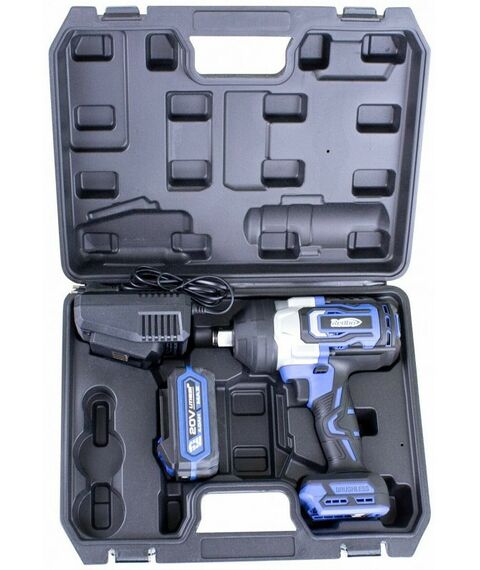 Гайковерты, отвертки: Гайковерт аккумуляторный ударный REDBO OAW-20/1000PBL Li-ion 20В, 1000Нм, 1900 об/мин, 3/4", 1х4Ач, 5кг, кейс, б/щет [202020300025] фотографии