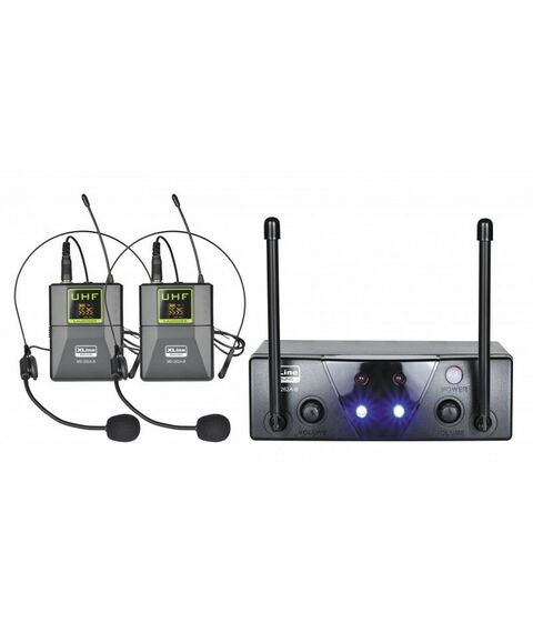 Радиомикрофонные системы: Радиосистема двухканальная c двумя поясными передатчиками Xline MD-262A-B фикс. частота фотографии